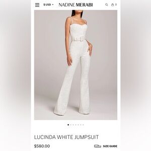 Nadine merabi Lucinda white jumpsuit